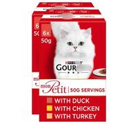 Mon Petit Cat Food 6 x 50g x Pack of 2 - Poultry - All Our Delectable Recipes Are 100% Complete and Balanced for All Adult Cats