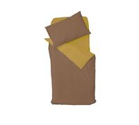 Mon PTIT Dodo - Duvet Cover 100 x 140 cm + Pillowcase 40 x 60 cm Mustard/Brown