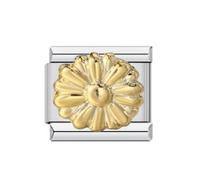 Mon & Sons 18k Puple Pearl Flower Green Pink Mum Daughter Gold Camellia Silver Gold Italian 9mm Link Stainless Steel Bracelet Charm Compatible With 9mm