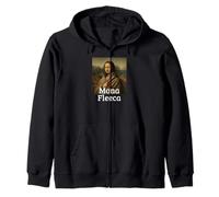 Mona Fleeca Leonardo Da Vinci Funny Cold Mona Lisa Zip Hoodie