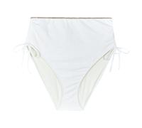 Mona High-Waisted Zebra Print Bikini Bottoms White M / 2