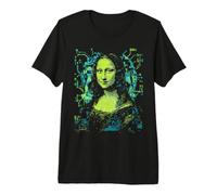Mona Lisa ASCII Portrait Glitch Art Premium T-Shirt