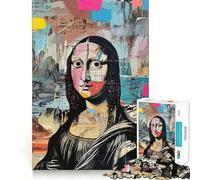 Mona Lisa Basquiat Style Jigsaw 1000 Pieces for Adults Calm Daily True Detail Joyful Challenge Perfect Art (50x75cm)