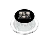 Mona Lisa Bass Face Funny Music Lovers DJs Producers PopSockets PopGrip for MagSafe