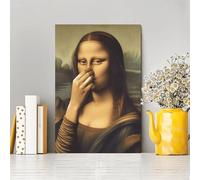 Mona Lisa Bathroom Art - 30x40cm Mona Lisa Funny Bathroom Wall Art, Holding Her Nose Monalisa BathroomArts, Funny Parody MonaLisa Wall ArtPoster For Home Room Restaurant Hotel Living Room Entryway