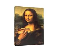 Mona Lisa Bathroom Art - Funny Vintage Humor, Creative Decor | Whimsical Picture for Home, Indoor, Restaurant, Hotel, Room, Bedroom, Apartment, Parties and Holidays