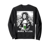 Mona Lisa Beer Lover Irish Funny St. Patrick's Day Sweatshirt