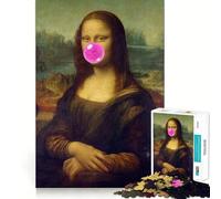 Mona Lisa Bubble Gum Puzzle for Teenagers 1000 Pieces Sharp Brain Decompress Family Bond Birthday Idea (50x75cm)
