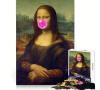 Mona Lisa Bubble Gum Puzzle for Teenagers 1000 Pieces Sharp Brain Decompress Family Bond Birthday Idea (50x75cm)