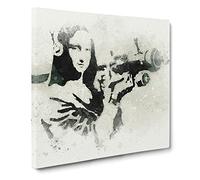 Mona Lisa by Banksy Canvas Wall Art Print 14x14 Inch