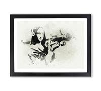 Mona Lisa By Banksy In Abstract Modern Art Framed Print | A3 Black Framed Wall Art | Ready to Hang | Abstract Fantasy Picture | Living Room Bedroom Lounge Office