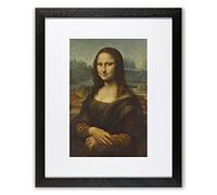 Mona Lisa by Leonardo Da Vinci, Framed Picture - Print of Famous Painting Wall Art Gift for Lounge, Dining Room or Hallway (22"x18" Black Frame)