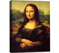 Mona Lisa by Leonardo DaVinci Canvas Wall Art Classic Painting Reproduction Vintage Artwork Print Framed Art for Wall Decor 24"x36"