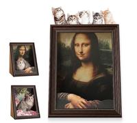 Mona Lisa Cat Bed, 2025 New Oil Painting Cat Scratching Board, Art 4D Oil with Arm Front Panel, Couch Cave Condo Creative Home Decoration, Easy-to-Assemble (#2)