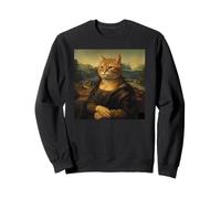 Mona Lisa Cat, Leonardo DaVinci Renaissance Parody Artwork Sweatshirt