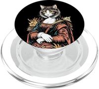 Mona Lisa Cat Lover Leonardo Da Vinci Vintage Cute Kitty Art PopSockets PopGrip for MagSafe