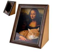 Mona Lisa Cat Nest Famous Painting Cat Scratching Bed Retro Picture Frame Cat House, Mona Lisa Cat Bed, Lounge and Scratching for Medium and Large Cats in the Living Room Cave