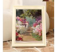 Mona Lisa Cat Scratcher Bed, Art 4D Oil Painting Cat Frame Nest for Artist Kitten, Cardboard House & Scratcher, House with Vintage Art Picture Frame (Rose Garden)