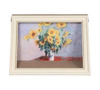 Mona Lisa Cat Scratcher Bed, Cat Living in Famous Painting, Mona Lisa, 4D Oil Painting Frame Nest, Easy-to-Assemble Bed Couch Cave Condo Creative Home Decoration (B,White Frame)