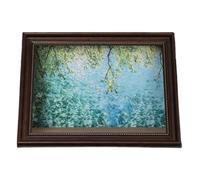 Mona Lisa Cat Scratcher Bed, Cat Living in Famous Painting, Mona Lisa, 4D Oil Painting Frame Nest, Easy-to-Assemble Bed Couch Cave Condo Creative Home Decoration (F,Brown Frame)