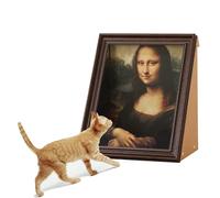 Mona Lisa Cat Scratcher Bed - Monalisa Frame Scratcher with Arm Front Panel, Famous Painting Cat House for Cats, Meowseum x Kafbo Catscratcher Monalisa