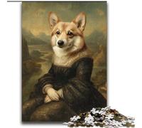 Mona Lisa Corgi Puzzles 2000 Pieces for Teenagers, Fun Games Every Piece Is Unique - Challenging Family Fun Game (70x100cm)