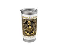 Mona Lisa Enigmatic Smile - Modern Art Stainless Steel Insulated Tumbler
