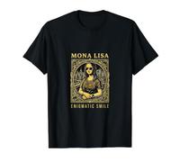 Mona Lisa Enigmatic Smile - Modern Art Value Graphic T-Shirt, Men, Black, M