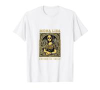 Mona Lisa Enigmatic Smile - Modern Art Value Graphic T-Shirt, Men, White, M