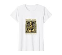 Mona Lisa Enigmatic Smile - Modern Art Value Graphic T-Shirt, Women, White, L