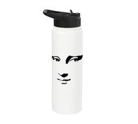 Mona Lisa Face Silhouette Mona Lisa Stainless Steel Insulated Water Bottle