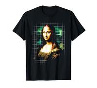 Mona Lisa Geometric Art Women Nature Motif Mona Lisa T-Shirt