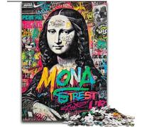 Mona Lisa Graffiti Jigsaws Puzzles 1000 Pieces for Adults Gifts, Toy Intellectual Game Artists Collection, Fine Art (26x38cm)