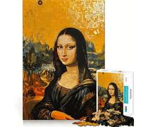 Mona Lisa Gustav Klimt Art Hard Jigsaw Puzzle for Adults 1000 Pieces Think Smart Serene Game Family Game Perfect Decor (50x75cm)