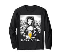 Mona Lisa Hangover Beer Lover Irish Funny Beer Long Sleeve T-Shirt
