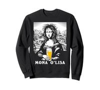 Mona Lisa Hangover Beer Lover Irish Funny Beer Sweatshirt