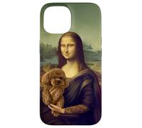 Mona Lisa Holding a Poodle Cute Dog Art Parody Painting Case for iPhone 15