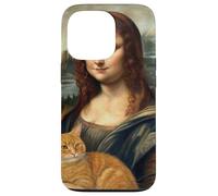 Mona Lisa Holding Cat Renaissance Art Parody Case for iPhone 13 Pro