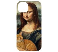 Mona Lisa Holding Cat Renaissance Art Parody Case for iPhone 14 Plus