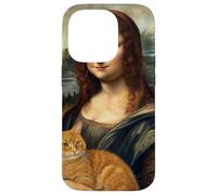 Mona Lisa Holding Cat Renaissance Art Parody Case for iPhone 14 Pro
