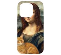 Mona Lisa Holding Cat Renaissance Art Parody Case for iPhone 15 Pro