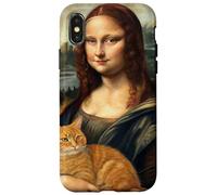 Mona Lisa Holding Cat Renaissance Art Parody Case for iPhone X/XS