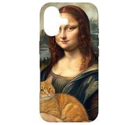 Mona Lisa Holding Tabby Cat Renaissance Art Parody Case for iPhone 17