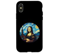Mona Lisa in the style of Van Gogh Starry Night Case for iPhone X/XS