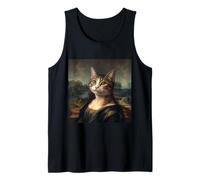 Mona Lisa Inspired Cat Portrait with Renaissance Style Tank Top