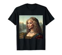 Mona Lisa Inspired Drag Queen Portrait with Glam Style T-Shirt