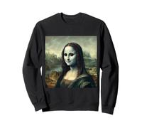 Mona Lisa Inspired Ghostly Portrait with Haunted Style Sweatshirt