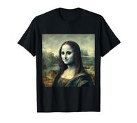 Mona Lisa Inspired Ghostly Portrait with Haunted Style T-Shirt