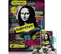 Mona Lisa Is Funny 1000 Piece Jigsaw Puzzles for Adults,Decompressing Intellectual Educational Toy Birthday Present,Gifts,Wall Art 50x75cm