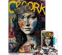 Mona Lisa Is Funny 1000 Pieces Jigsaw Puzzles for Adults And Teens,Toys Educational Games Stress Relieving Suitable for Desktop Decoration 75x50cm